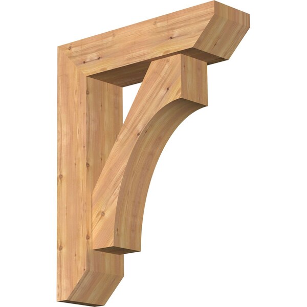 Ekena Millwork Westlake Slat Smooth Bracket w/ Offset Brace, Western Red Cedar, 7 1/2"W x 28"D x 36"H BKT0806X28X36WTL06SWR - main